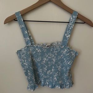 Pacsun smocked cropped tank
